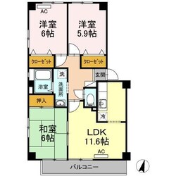 フォブール佐古の物件間取画像